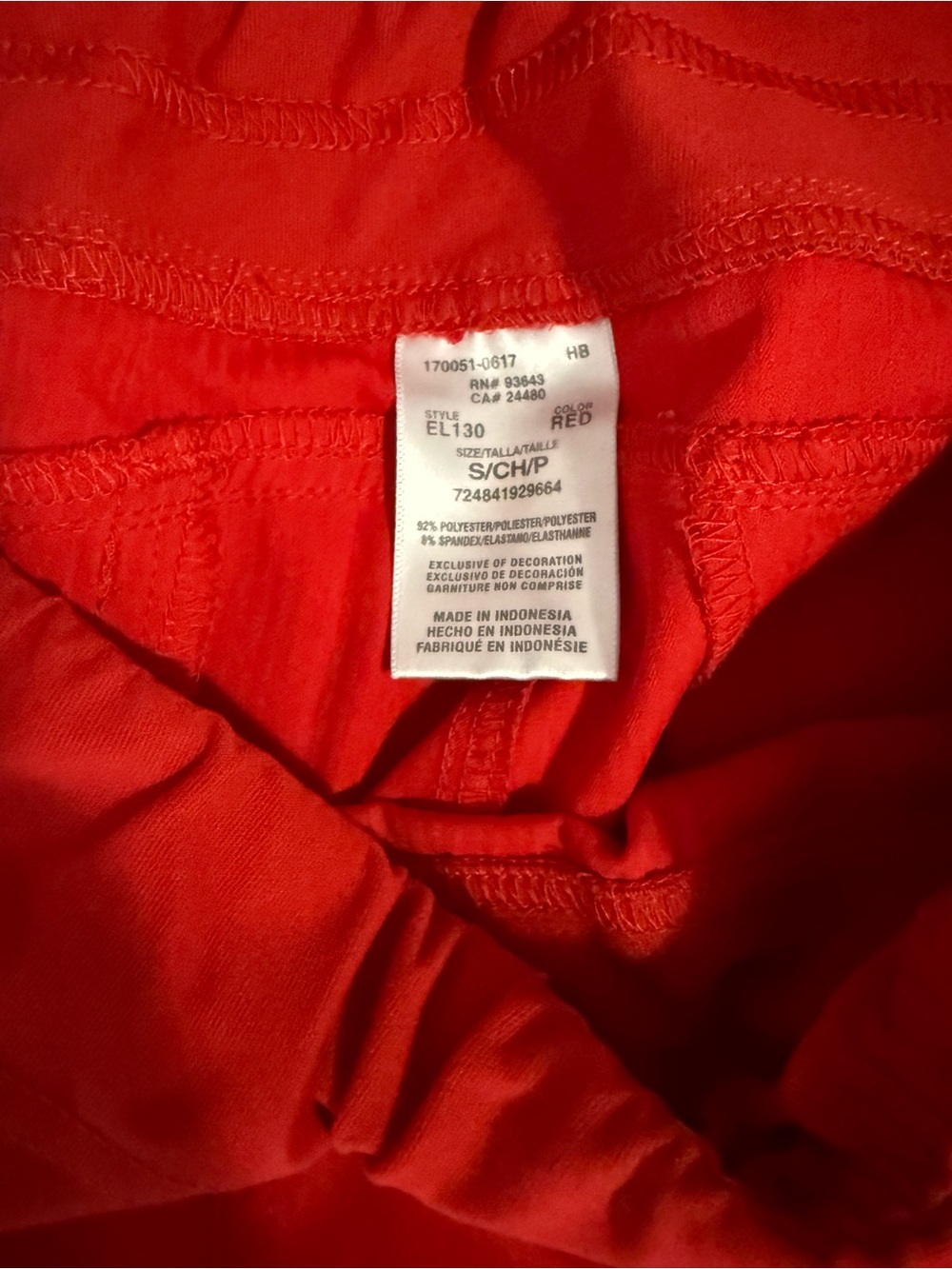 Elle Red Women scrub pants size Small